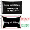 EXPRESS-STICKEREI Heavy Metal Decorative Pillow “Rock, Paper, Metal,” Black, 40 x 60 cm view 4