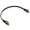 kenable Flat CAT7 FTP Shielded Ethernet Cable, 0.3 m, Black view 3