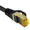 kenable Flat CAT7 FTP Shielded Ethernet Cable, 0.3 m, Black view 4