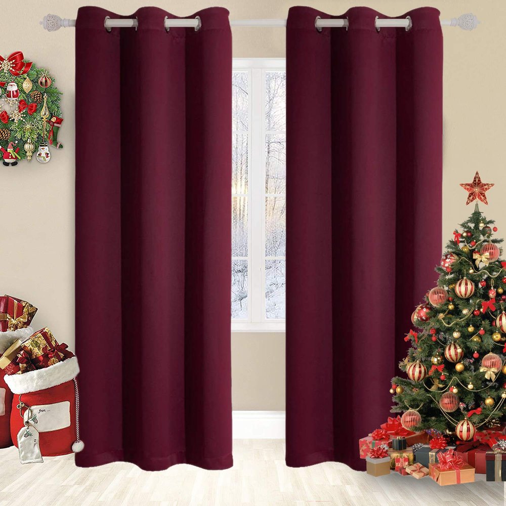Muutos Blackout Curtain with Ruffle Tape, Room-Darkening, Purple, H 260 x W 180 cm