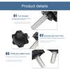 BOZONLI Plastic Star-Head Wing Screws, M5 x 50 mm, 10-Pack view 2