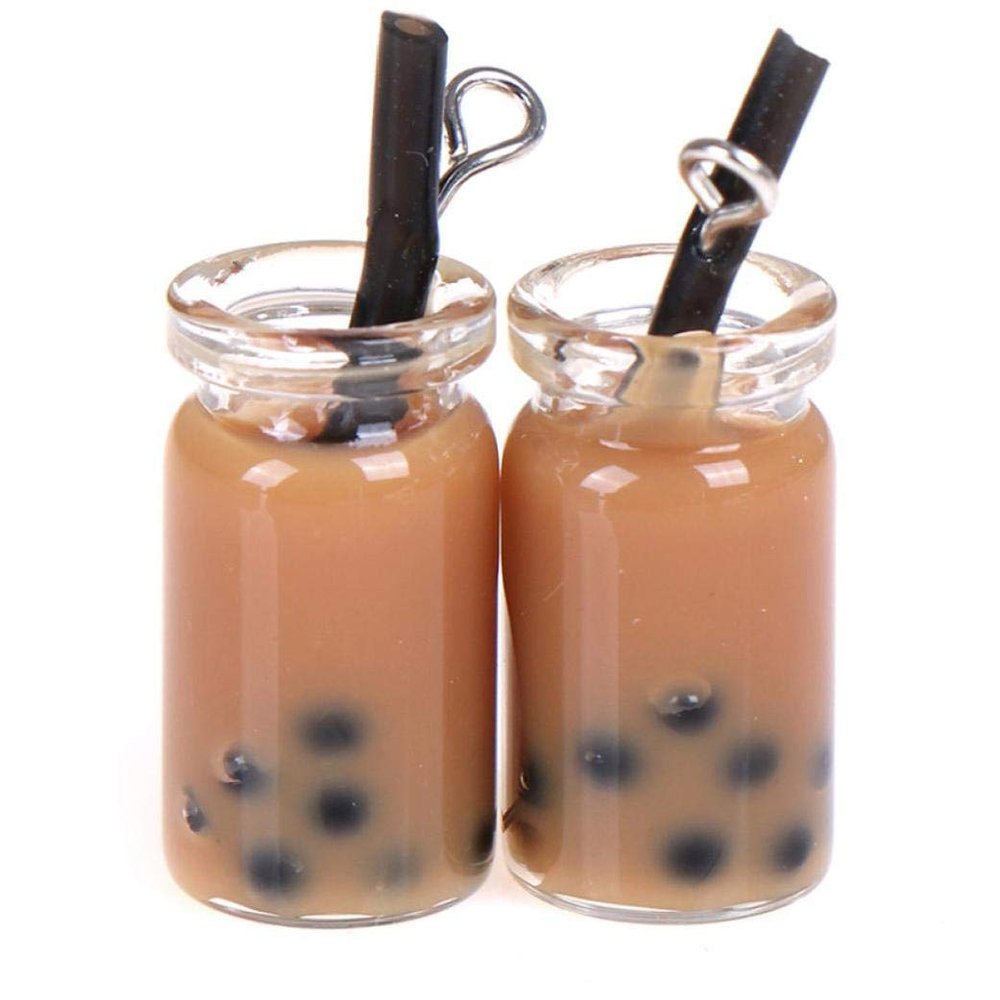 Zonfer 2pcs Milk Tea Charm Pendants