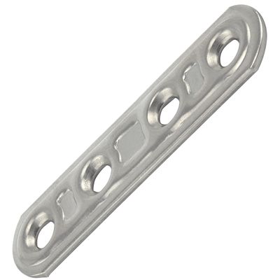 OPIOL QUALITY 119 mm Stainless Steel Flat Connectors, A2/V2A, 2-Pack