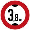 Traffic Sign Sticker “No Vehicles Over 3.8 m” – StVO Film, 5–30 cm, Made in Germany, 5 cm view 1