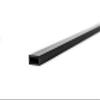 Powder-Coated Aluminum Rectangular Tube 50 x 40 x 4 mm x 1500 mm, Black RAL 9005 view 1