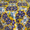 KEVKUS Oilcloth Tablecloth 06213-3 Mosaic Tiles Blue Yellow Lemon Portugal, Oval, 140 x 340 cm view 1