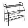 3-Tier Wrought Iron Spice Rack, Black view 1
