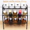 3-Tier Wrought Iron Spice Rack, Black view 2