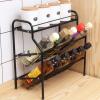 3-Tier Wrought Iron Spice Rack, Black view 4