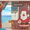 ALAZA Sheer Voile Curtains with Christmas Santa Design, 2 Panels view 3