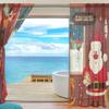 ALAZA Sheer Voile Curtains with Christmas Santa Design, 2 Panels view 4