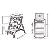 GJSN Outdoor Home Dual-Purpose Folding Step Stool, 425 x 555 x 660 mm view 3