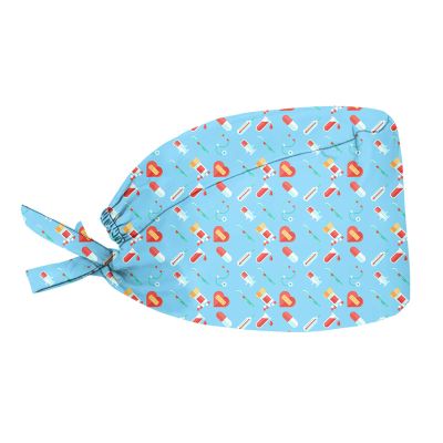 Coloranimal Nurse Cap, Cartoon Design, One Size, Blue Nurse