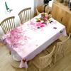 Cinnanal Rectangular Pink Tablecloth, Floral Butterfly Pattern, 110 x 170 cm view 1