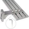 Aluminum Curtain Track (incl. Wall Brackets) – Silver, 4-Track, 420 cm (2x120 cm + 2x90 cm), Flat 7 mm Track with Curtain Gliders view 2