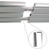 Aluminum Curtain Track (incl. Wall Brackets) – Silver, 4-Track, 420 cm (2x120 cm + 2x90 cm), Flat 7 mm Track with Curtain Gliders view 3