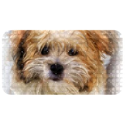Bennigiry Shower Mat / Bathtub Mat, 27 x 37 cm, for Children, Toddlers and Seniors, Eco-Friendly PVC, Cute Dog