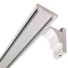 White Aluminum Curtain Track with Wall Brackets, 2-Track, 180 cm (2 x 90 cm) view 1