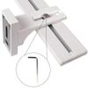 White Aluminum Curtain Track with Wall Brackets, 2-Track, 180 cm (2 x 90 cm) view 2