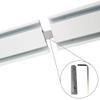 White Aluminum Curtain Track with Wall Brackets, 2-Track, 180 cm (2 x 90 cm) view 3