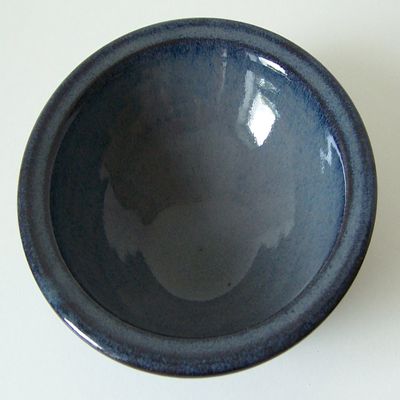 Annett Fischer Pottery Handmade Ceramic Cereal Bowl, 16 cm Diameter, 5 cm High, Approx. 250 ml, Blue