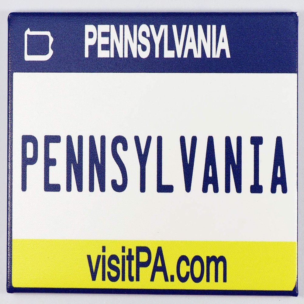 Pennsylvania Refrigerator Magnet, License Plate, Souvenir, 6.3 x 8.9 cm
