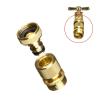 Xuulan Xianglaa Brass Garden Hose Connector, 3/4-Inch GHT Faucet Adapter, Quick Coupling, Color A view 2