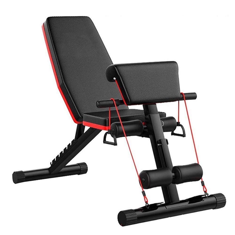 SLRMKK Adjustable Folding Weight Bench, Sit-Up and Bench Press Workout Bench for Home Gym