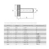 Knurled Flat-Head Screw, Round-Head Adjustment Screw, M8 × 16 (2 Pieces) view 2