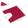 WohnDirect Toilet Base Mat 45 x 45 cm, Berry, with Cutout, Washable view 2
