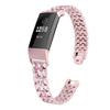 Jennyfly Replacement Band for Fitbit Charge 3/Charge 4, Women's Adjustable Stainless Steel Band, Pink view 1