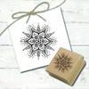 Small Snowflake Stamp – Winter Motif Wooden Stamp, 28 x 28 mm view 1