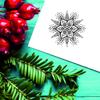 Small Snowflake Stamp – Winter Motif Wooden Stamp, 28 x 28 mm view 2