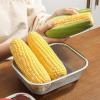 Fine-Mesh Stainless Steel Strainer Basket, Rectangular Draining Basket view 3