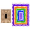 5-Piece Lace Rectangle Frame Metal Dies for DIY Scrapbooking view 2