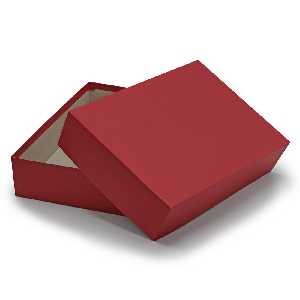 NEUSER Paper Gift Boxes with Lids, DIN A4, Dark Red, 302 x 213 x 70 mm, 20 Pack