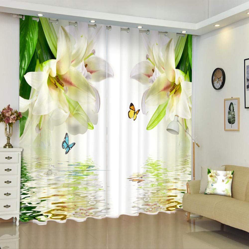 ZZZXX Lily Blackout Curtains, Pure White, 2 Panels, 220 x 215 cm, Grommet Top