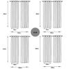 ZZZXX Lily Blackout Curtains, Pure White, 2 Panels, 220 x 215 cm, Grommet Top view 2