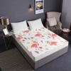 Animal-Print Fitted Sheet for Box Spring Beds, Soft Microfiber, 160 x 200 x 30 cm, Flamingo view 2