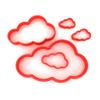 Set of 5 Cloud-Shaped Cutters for Fondant, Polymer Clay, Cookies, Icing and Crafts view 1
