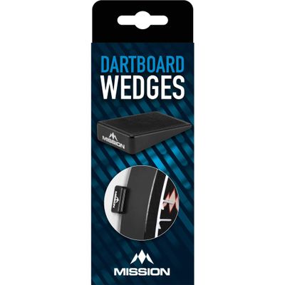 Mission Dartboard Wedges, 8-Pack, Black Silicone Dartboard Stabilizers
