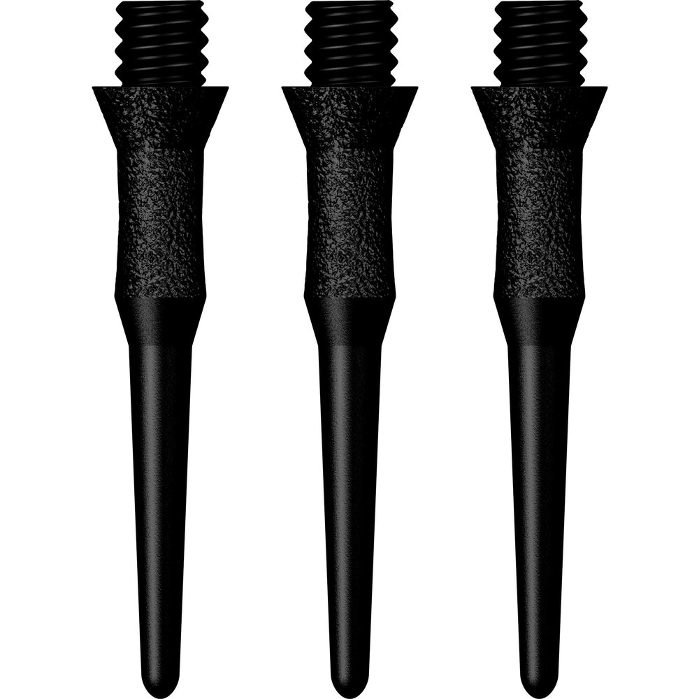 Mission Titan Drift Pro Soft Tip Dart Points, 100 Plastic Tips, 2BA, Black