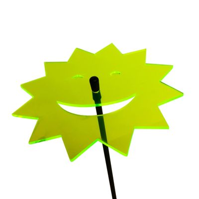 Sun Catcher Garden Decor, Laughing Sun Garden Stake, 75 cm, Green