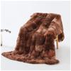 YOUCAI Faux Fur Shag Blanket, Soft and Warm, Coffee, 130 x 160 cm view 1