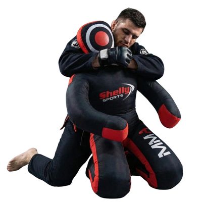 Shelly MMA Grappling Dummy Judo BJJ Wrestling Boxing Training Dummy, Unfilled, Canvas, Black, 101.6 cm