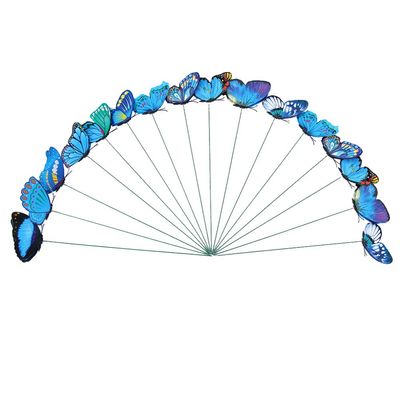TOYANDONA 24 Artificial PVC Butterfly Stakes