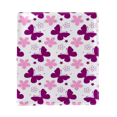Stretchable Book Cover with Summer Butterfly Pattern for Hardcover Textbooks up to 22.1 x 16 cm