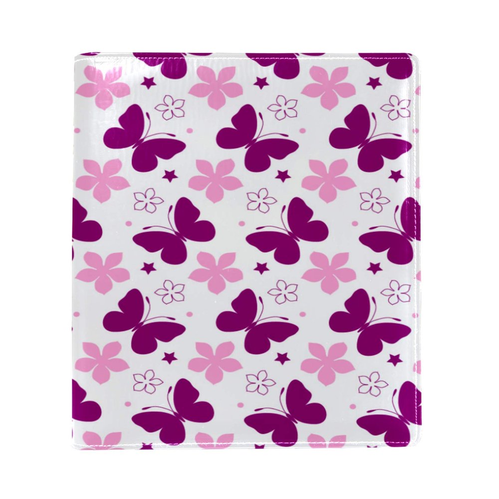 Stretchable Book Cover with Summer Butterfly Pattern for Hardcover Textbooks up to 22.1 x 16 cm