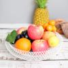 Pevfeciy 34 cm Double-Wall Mesh Metal Fruit Bowl, White view 2