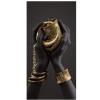 Black Woman’s Hands Holding Gold Jewelry Canvas Wall Art, Scandinavian-Style Decor, 80 x 160 cm, Unframed view 3